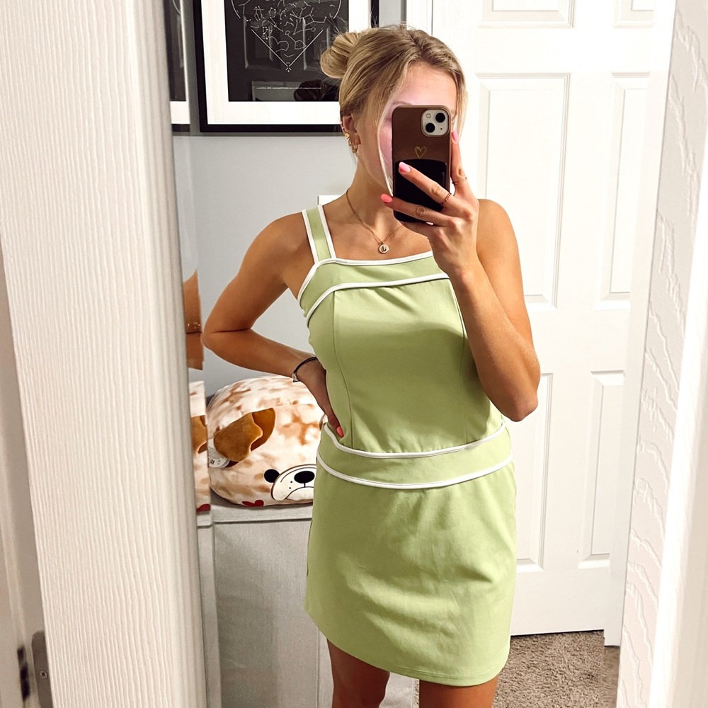 My Michelle Y2K Green & White Dress